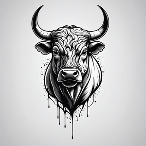 AI-Generated Bull Tattoo 3