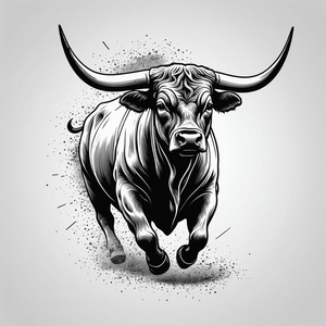 AI-Generated Charging Bull Tattoo