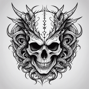 AI Generated skull tattoo