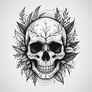 AI-Generated Skull Tattoo